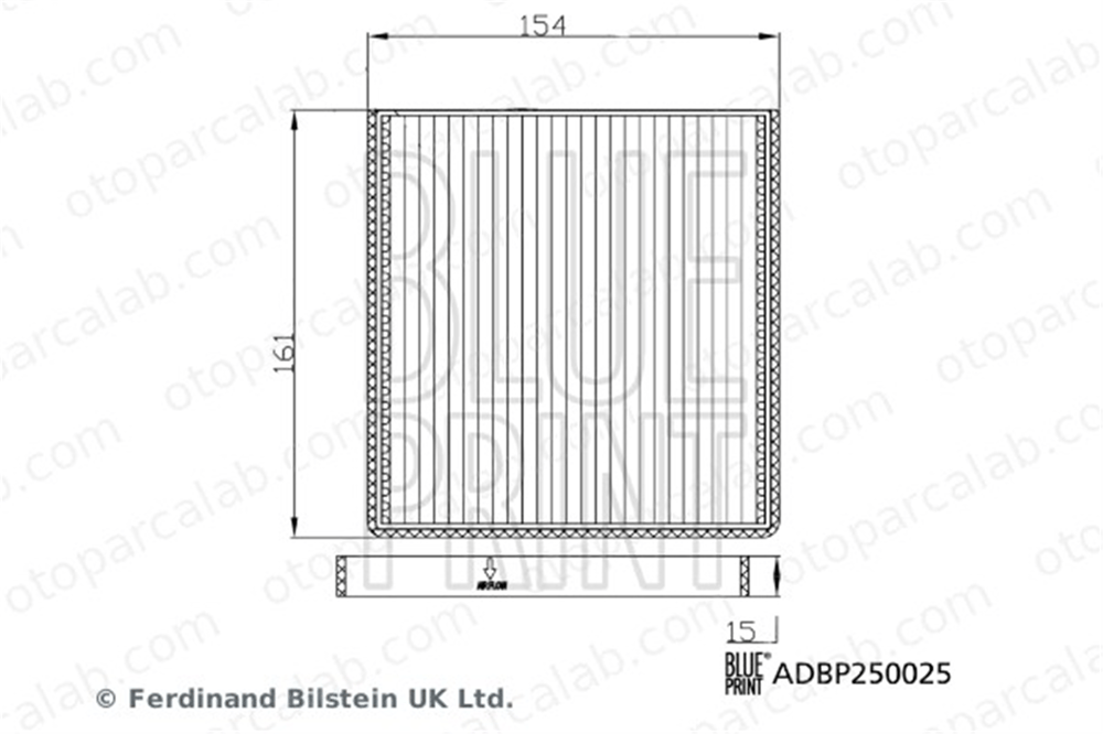 BLUE PRINT ADBP250025 Polen Filtresi HYUNDAI H100 Platform şasi 971334F010 971334F000