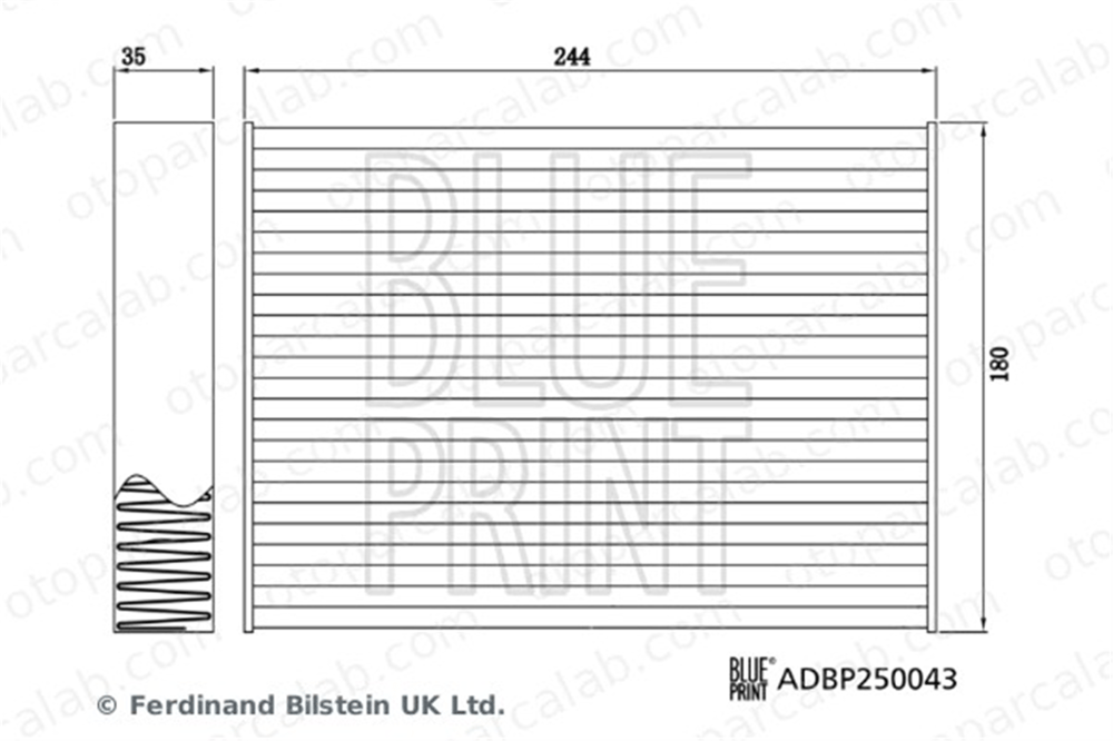 BLUE PRINT ADBP250043 Polen Filtresi RENAULT MEGANE IV Hatchback MEGANE IV Grandtour 212774BA0A 272774BU0P