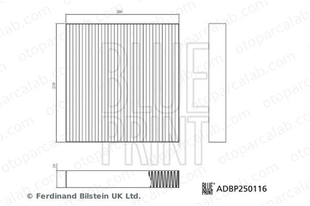 BLUE PRINT ADBP250116 Polen Filtresi BYD DOLPHIN YUAN PLUS | ATTO 3 13080691 13124610
