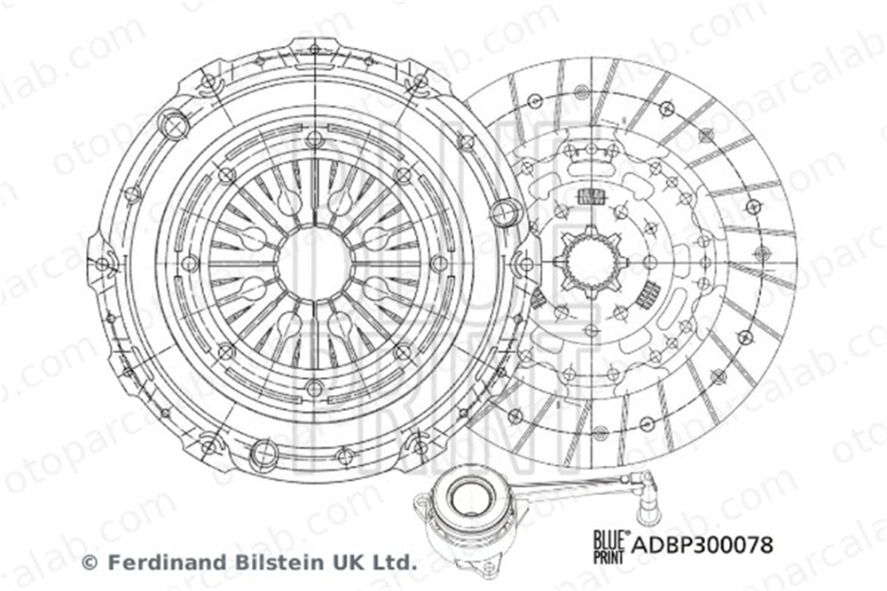 BLUE PRINT ADBP300078 Debriyaj Seti VW MULTIVAN T5 TRANSPORTER T5 Minibüs/Otobüs 70141015Q 070141015Q