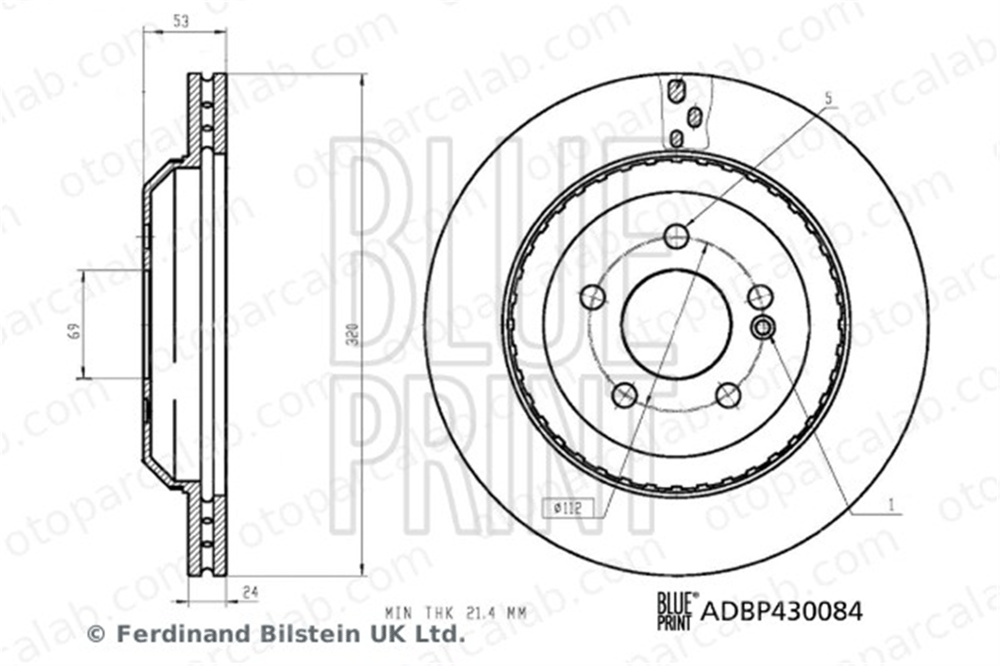 BLUE PRINT ADBP430084 Fren Disk Ayna Arka Sağ ve Sol MERCEDES-BENZ S-SERISI S-SERISI Coupe A2224231000 2224200472