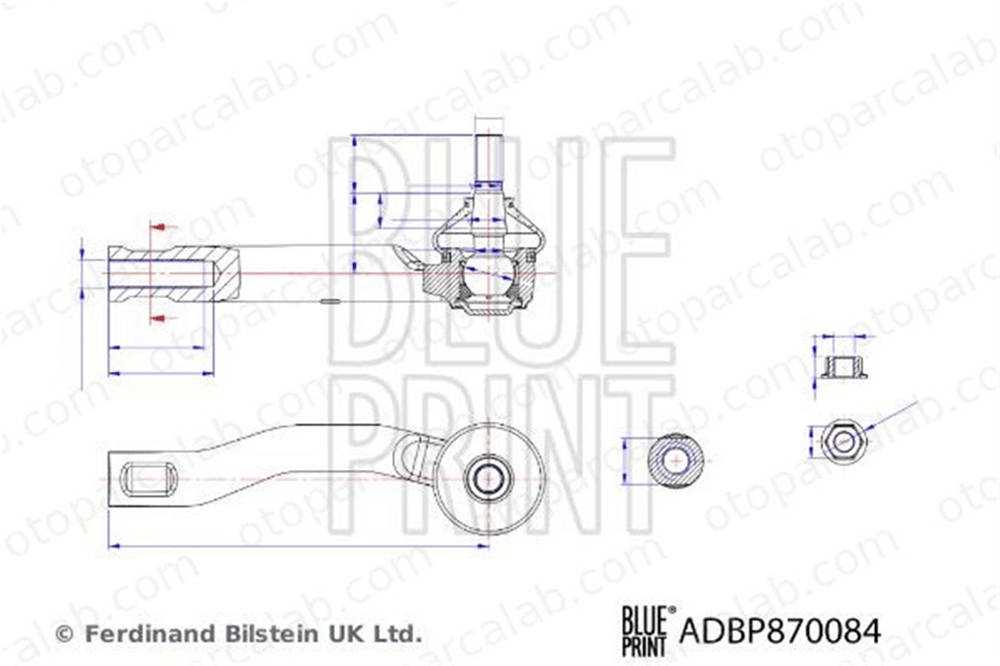 BLUE PRINT ADBP870084 Rot Başı Sağ TOYOTA YARIS ADBP870084 4504609470