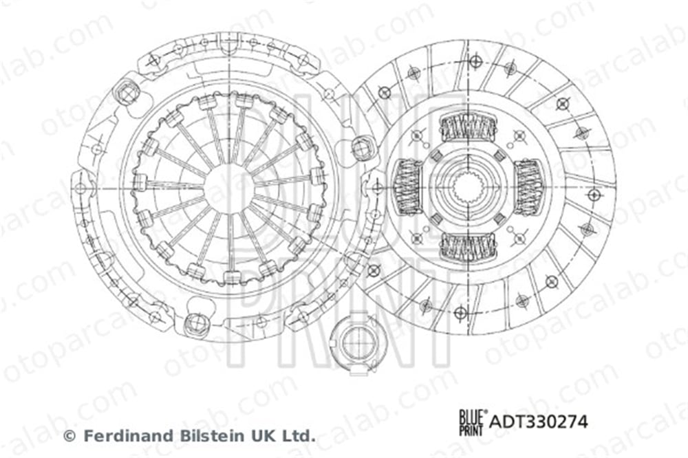 BLUE PRINT ADT330274 Debriyaj Seti TOYOTA COROLLA Sedan AURIS 3123005010 3123005011