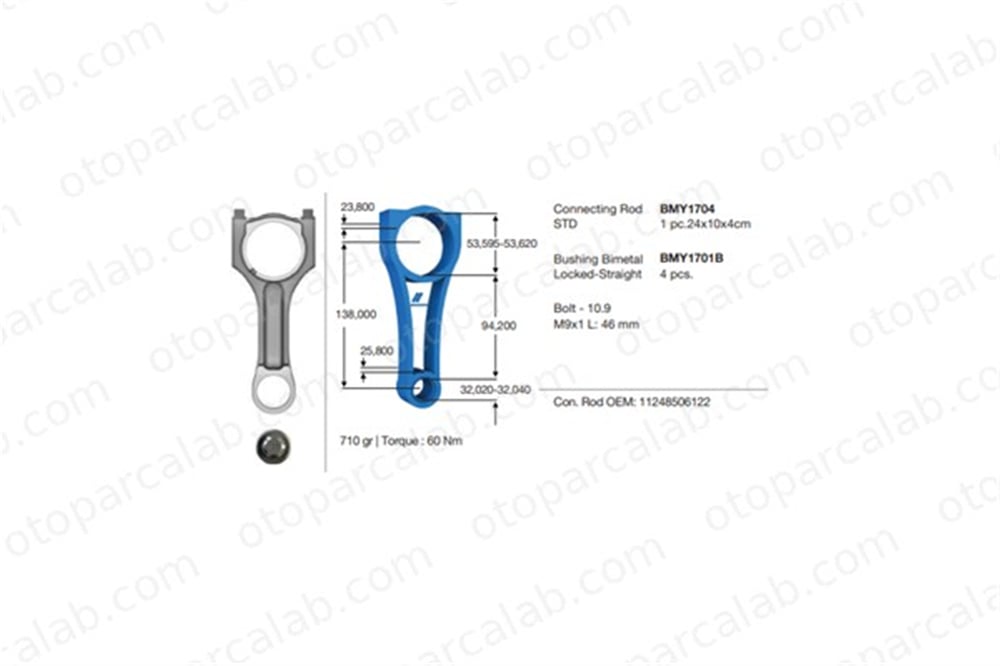 BMY 1704 Piston Kolu BMW 5 Touring 5 11248506122
