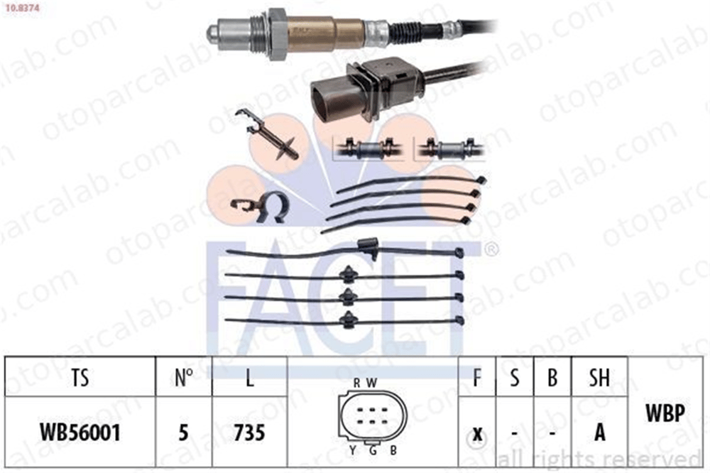 BOEM 8R0906262 Oksijen (Lambda) Sensörü AUDI A4 B8 A4 B8 Avant 1K0998262AD 22906262AD