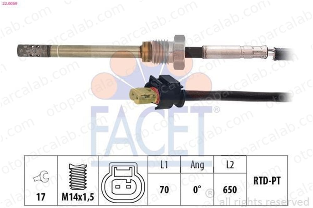 BOEM A0019051000 Egzoz Sıcaklık Sensörü MERCEDES-BENZ SPRINTER 3,5-t Panelvan/Van SPRINTER 3,5-t Platform şasi A0019051000 19051000