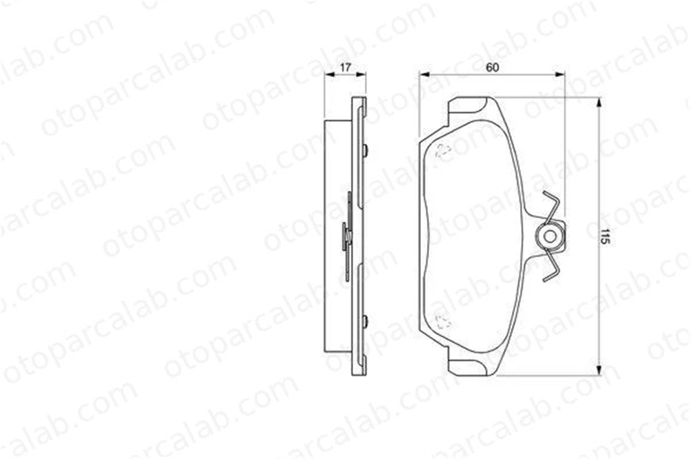 BOSCH 0 986 424 092 Fren Disk Balata Ön ROVER 100 / METRO Hatchback MG MG TF 90337AF GBP90337AF