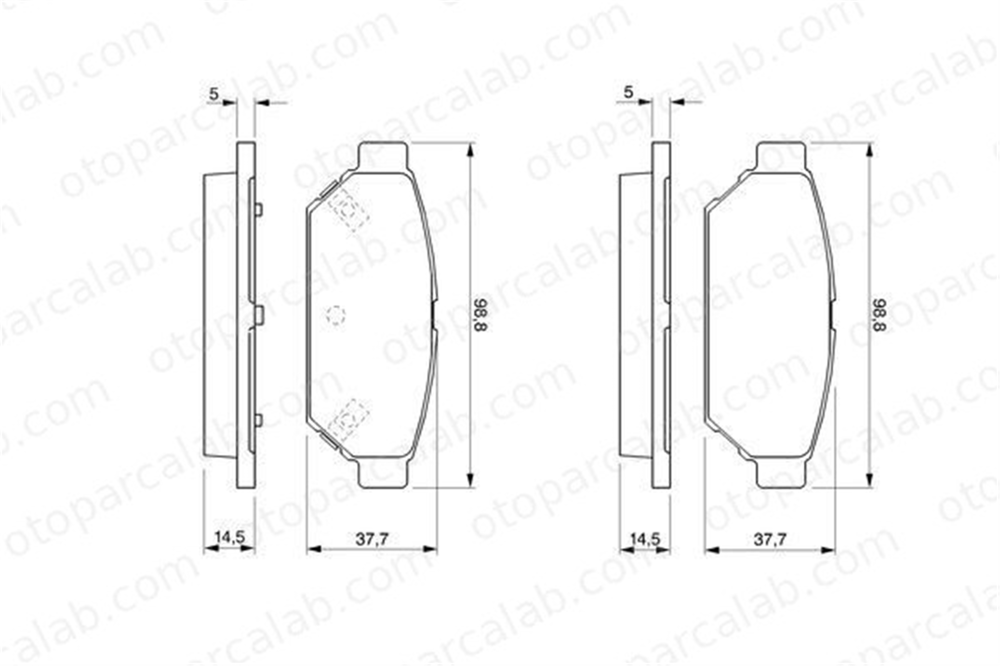 BOSCH 0 986 424 464 Fren Disk Balata Arka MITSUBISHI LANCER V CARISMA MB699334 MB928314