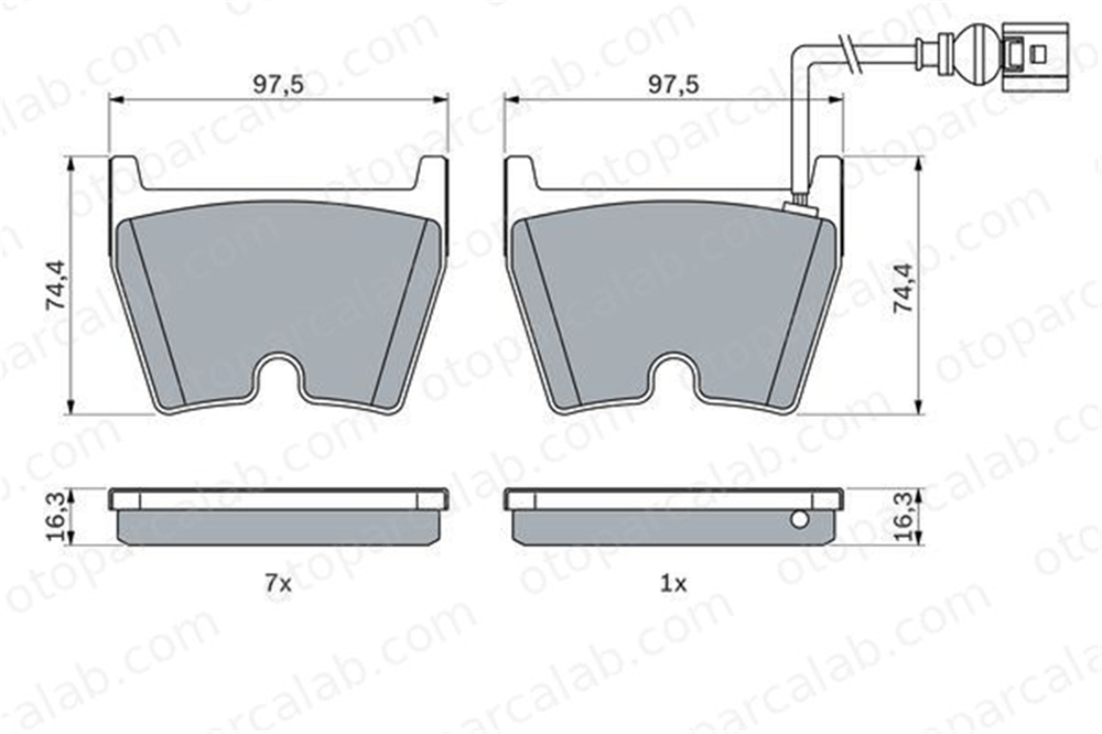 BOSCH 0 986 424 613 Fren Disk Balata Ön AUDI Q3 A3 Sportback 8V0698151F 8U0698151J