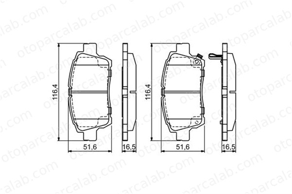 BOSCH 0 986 424 803 Fren Disk Balata Ön TOYOTA YARIS VERSO YARIS 44650D030 044650D030