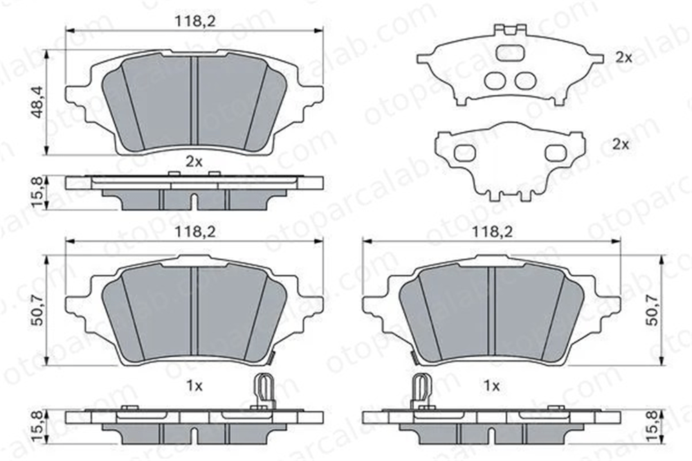 BOSCH 0 986 424 911 Fren Disk Balata Arka TOYOTA COROLLA Sedan C-HR 1M002628Z T044660240