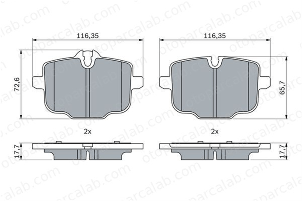 BOSCH 0 986 424 922 Fren Disk Balata Ön BMW 5 6 Gran Turismo 34216870552 34216890353