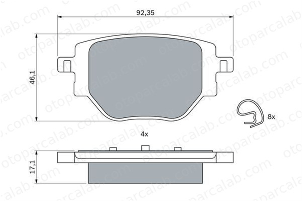 BOSCH 0 986 424 988 Fren Disk Balata Arka PEUGEOT 208 II 2008 II 1664737180 1681449980