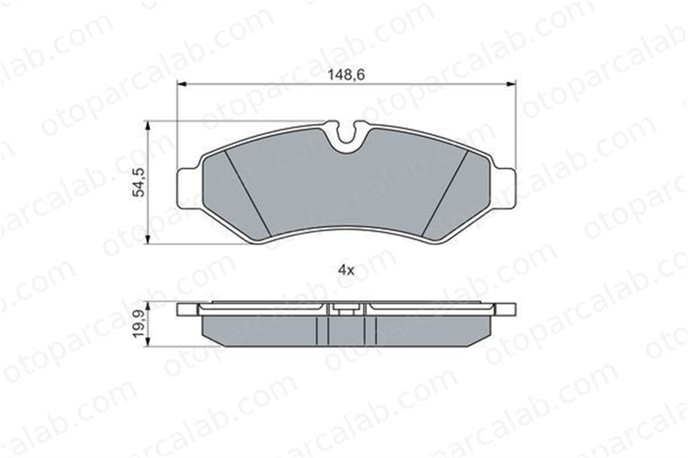 BOSCH 0 986 460 026 Fren Disk Balata Arka MERCEDES-BENZ SPRINTER 3,5-t Panelvan/Van SPRINTER 3,5-t Platform şasi A9074208101 9074208600