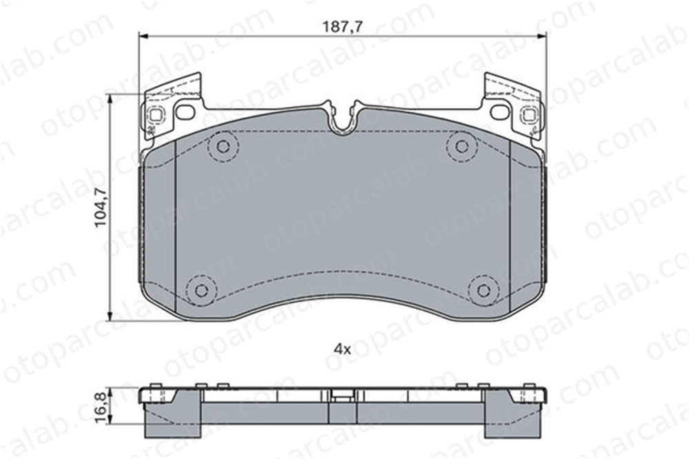 BOSCH 0 986 460 037 Fren Disk Balata Ön MERCEDES-BENZ GLE GLE Coupe 4205002 0004205002