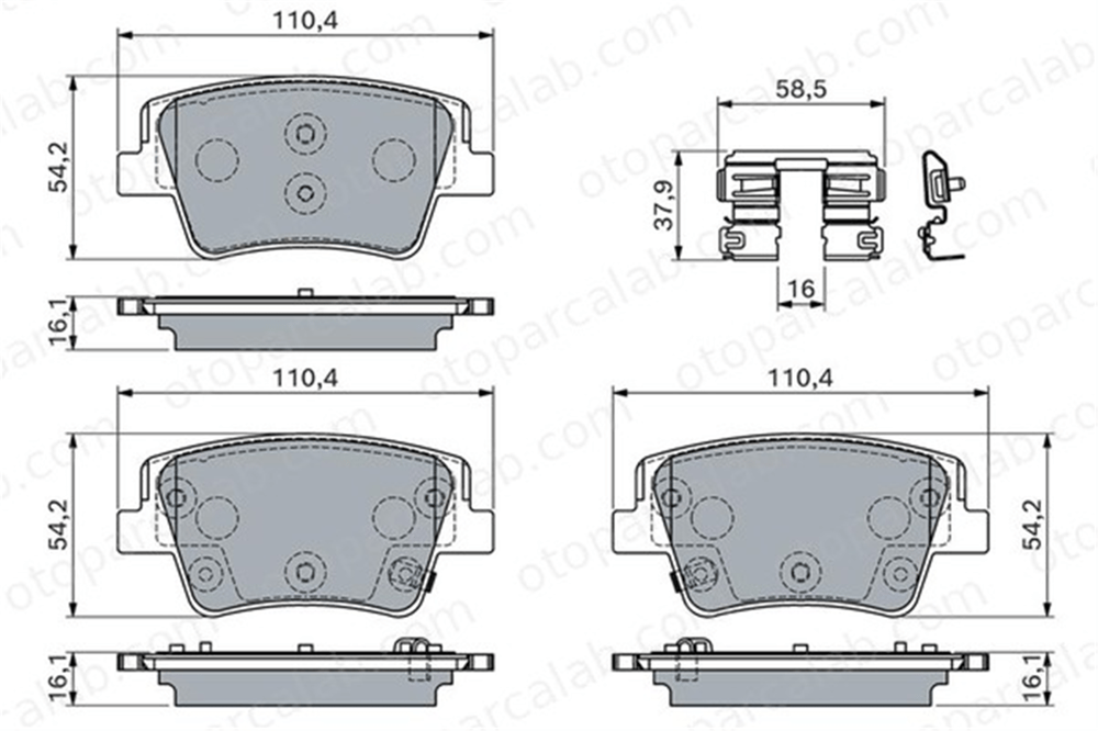 BOSCH 0 986 460 151 Fren Disk Balata Ön HYUNDAI SANTA FE IV SANTA FÉ III 58302S1A70