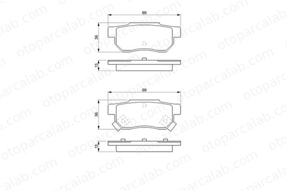 BOSCH 0 986 461 131 Fren Disk Balata Arka ROVER 200 II Hatchback 25 I Hatchback 43022SO4E02 AN266WK