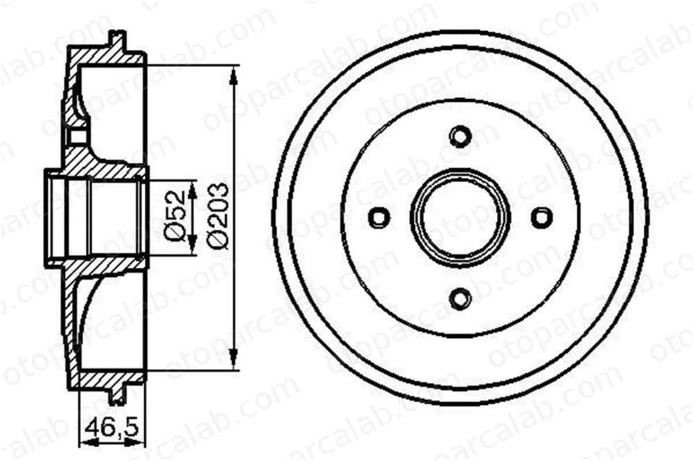BOSCH 0 986 477 124 Kampana Arka Sağ veya Sol CITROËN SAXO PEUGEOT 106 II 424745 424741