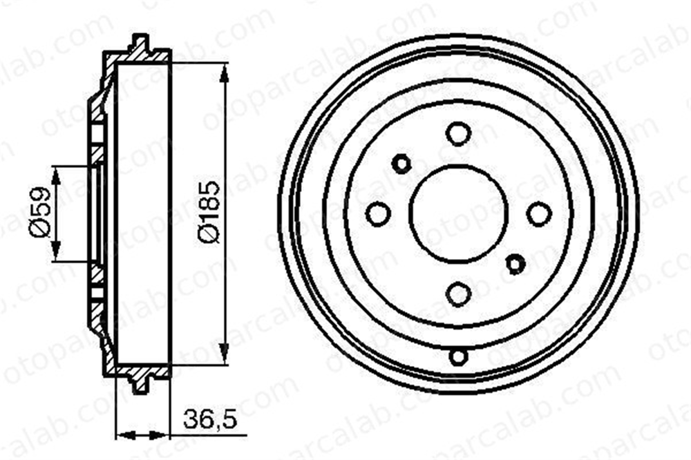 BOSCH 0 986 477 125 Kampana Arka Sağ veya Sol FIAT PALIO SIENA 98601861 5923606