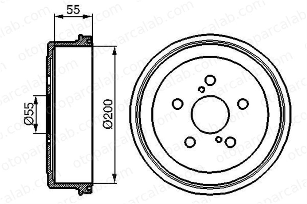 BOSCH 0 986 477 139 Kampana Arka Sağ veya Sol TOYOTA CARINA E VI CARINA E VI Sedan 4243120190 4243105010