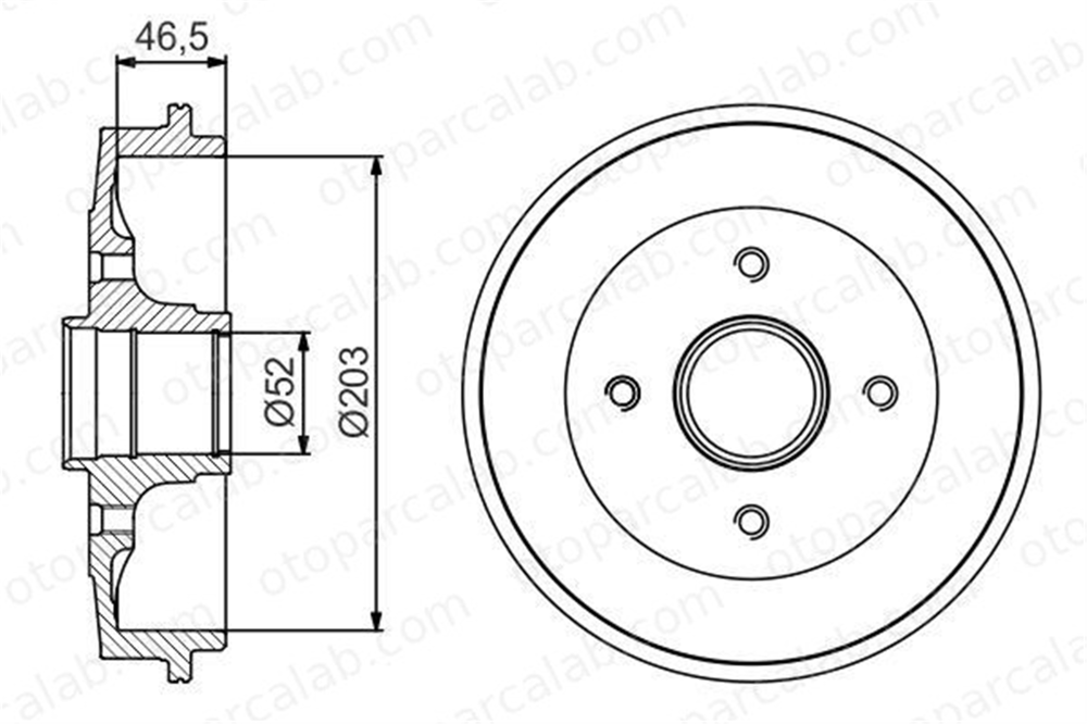 BOSCH 0 986 477 184 Kampana Arka Sağ veya Sol PEUGEOT 106 II 206 Hatchback 986477184 0 986 477 184