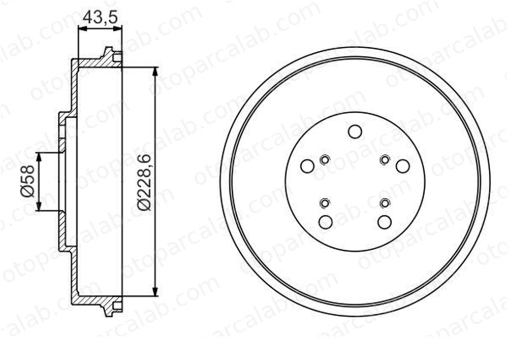 BOSCH 0 986 477 231 Kampana Arka Sağ veya Sol SUBARU IMPREZA Sedan IMPREZA Station wagon 986477231 0 986 477 231