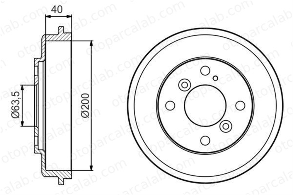 BOSCH 0 986 477 240 Kampana Arka Sağ veya Sol FORD FIESTA VI FIESTA VI Van 986477240 0 986 477 240