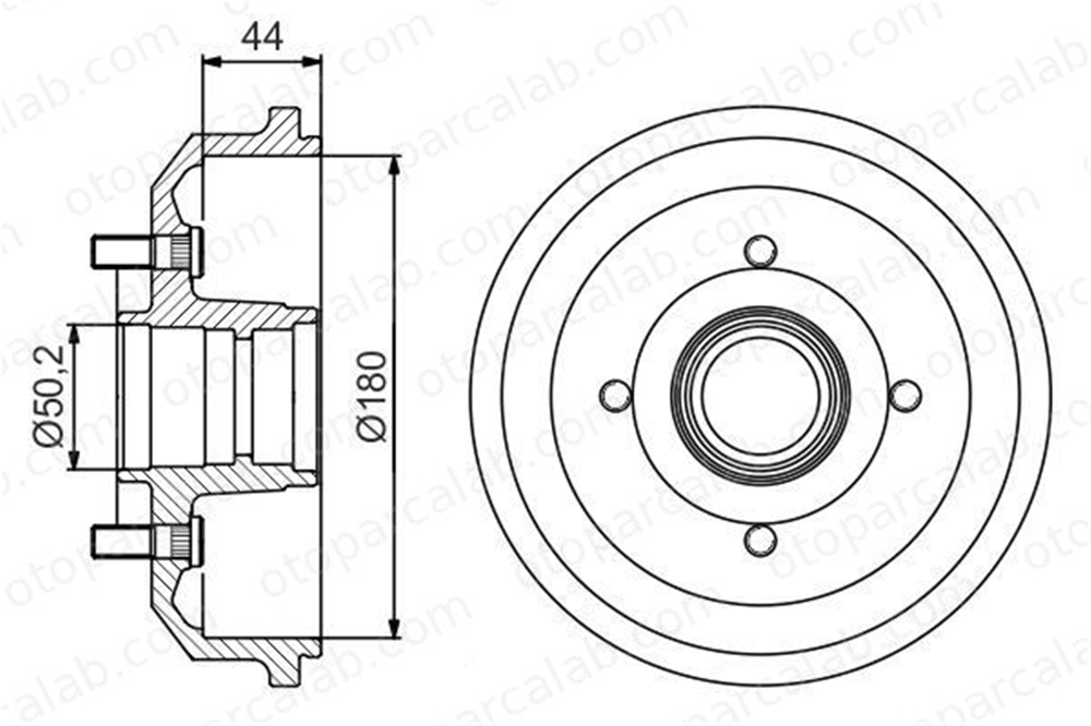 BOSCH 0 986 477 269 Kampana Arka Sağ veya Sol FORD ESCORT V ESCORT VI 986477269 0 986 477 269