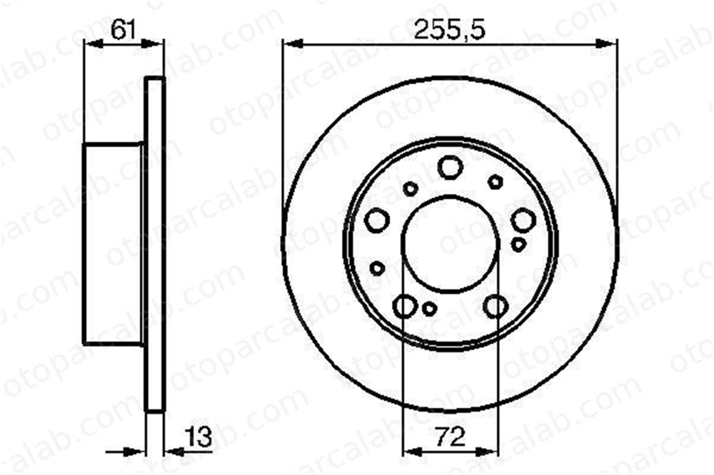 BOSCH 0 986 478 067 Fren Disk Ayna Ön Sağ ve Sol CITROËN C25 Panelvan/Van C25 Minibüs/Otobüs ZF04450931 7568501