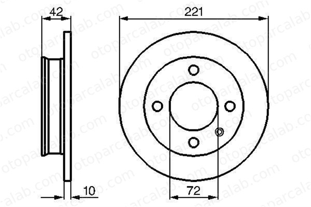 BOSCH 0 986 478 068 Fren Disk Ayna Ön Sağ ve Sol FORD FIESTA II FIESTA I 1102559 1571346
