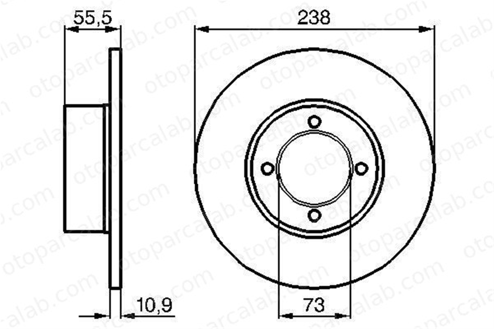 BOSCH 0 986 478 079 Fren Disk Ayna Ön Sağ ve Sol OPEL REKORD D REKORD D Station wagon OPE569008 OPE569011