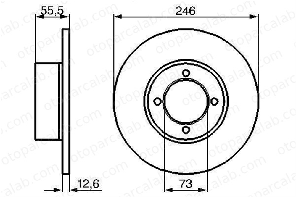 BOSCH 0 986 478 082 Fren Disk Ayna Ön Sağ ve Sol OPEL MANTA B CC REKORD E 569026 569015