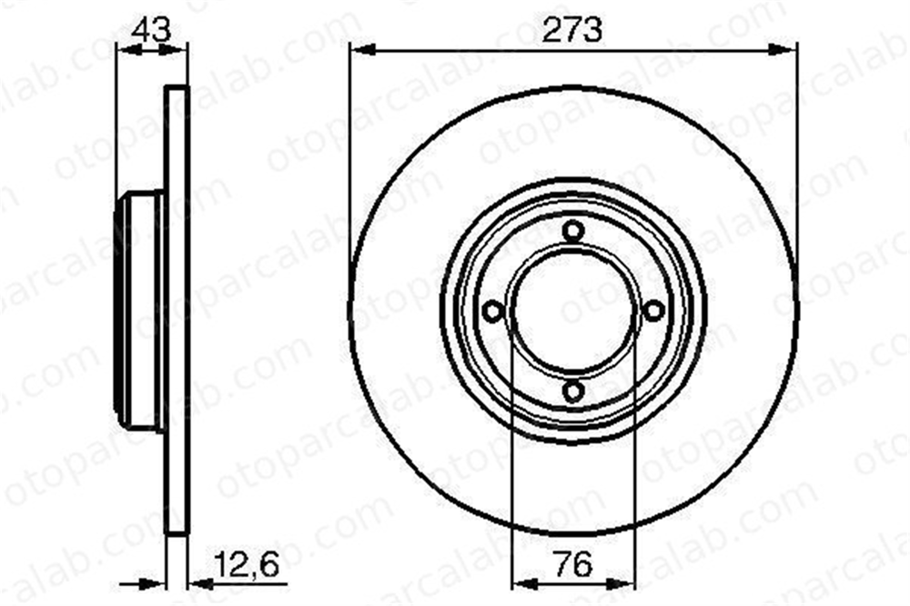 BOSCH 0 986 478 091 Fren Disk Ayna Ön Sağ ve Sol PEUGEOT 505 505 Break 370140 424684