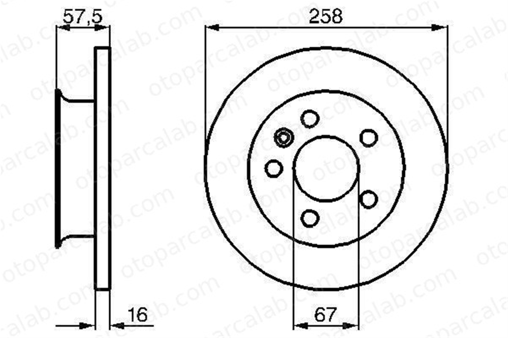 BOSCH 0 986 478 544 Fren Disk Ayna Ön Sağ ve Sol VW TRANSPORTER T3 Minibüs/Otobüs TRANSPORTER T3 Panelvan/Van 251407617L 251407615