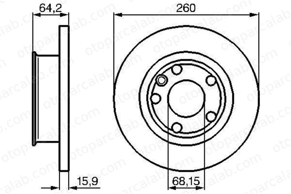 BOSCH 0 986 478 547 Fren Disk Ayna Ön Sağ ve Sol VW TRANSPORTER T4 Minibüs/Otobüs TRANSPORTER T4 Panelvan/Van 986478547 701615301