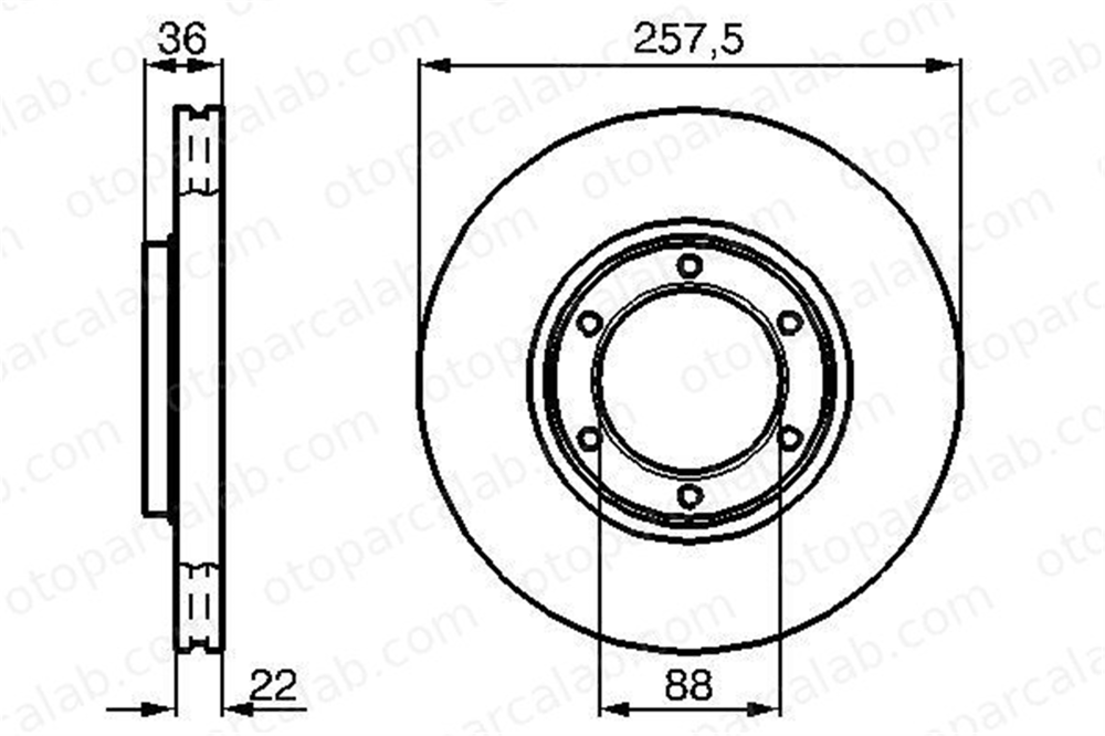 BOSCH 0 986 478 596 Fren Disk Ayna Ön Sağ ve Sol OPEL CAMPO FRONTERA A 8941723761 569801