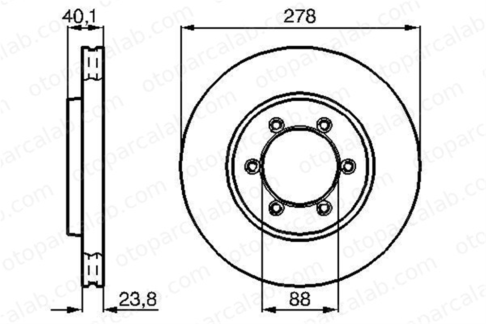 BOSCH 0 986 478 967 Fren Disk Ayna Ön Sağ ve Sol SSANGYONG KORANDO MUSSO 4144106211 4141005302