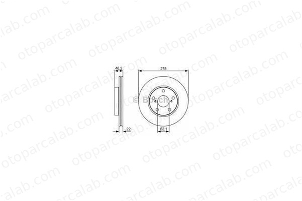 BOSCH 0 986 479 341 Fren Disk Ayna Ön Sağ ve Sol TOYOTA AURIS COROLLA Sedan 4351212670 4351202220
