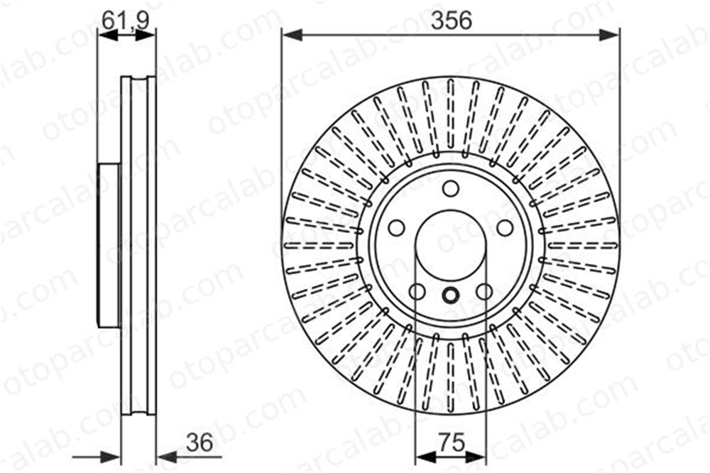 BOSCH 0 986 479 349 Fren Disk Ayna Ön Sağ ve Sol BMW X5 986479349 34116756847