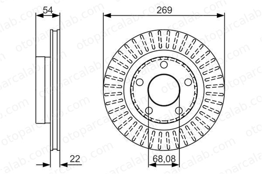 BOSCH 0 986 479 A42 Fren Disk Ayna Arka Sağ ve Sol VW PASSAT B5.5 PASSAT B5.5 Variant 4B3615601