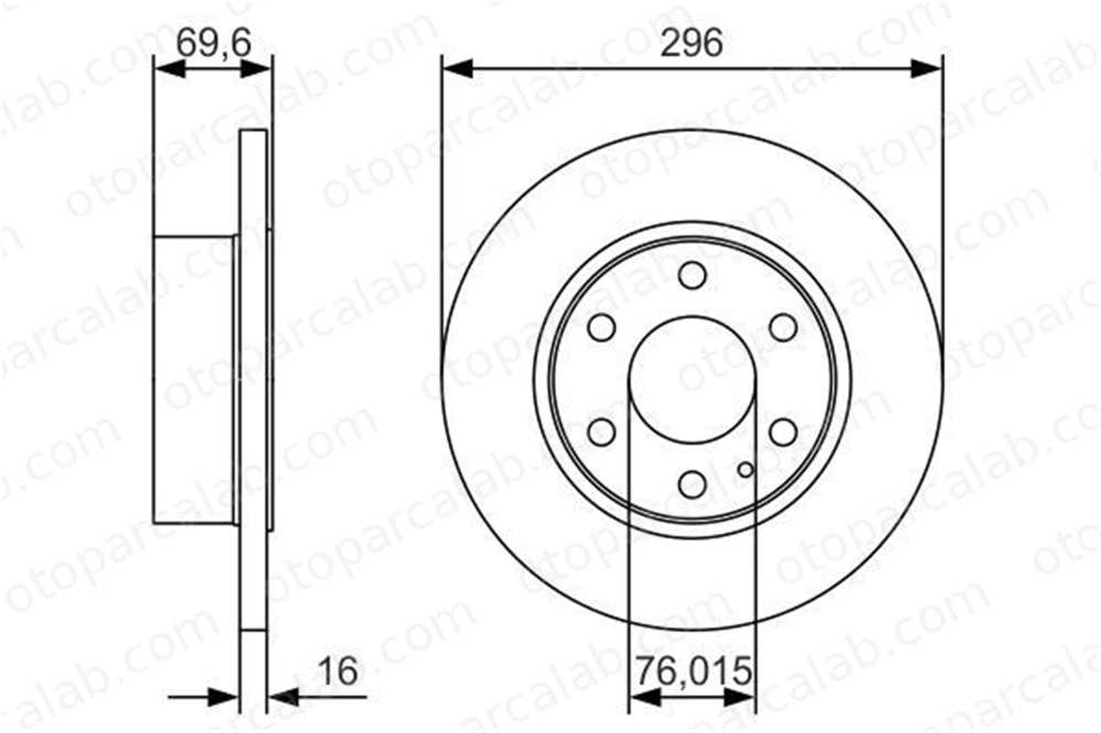 BOSCH 0 986 479 A51 Fren Disk Ayna Arka Sağ ve Sol IVECO DAILY IV Platform şasi DAILY IV Panelvan/Van 2996028