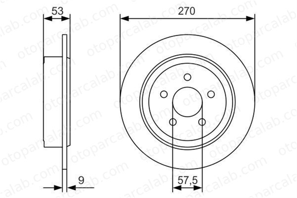 BOSCH 0 986 479 A79 Fren Disk Ayna Arka Sağ ve Sol CHRYSLER PT CRUISER SEBRING 5085651AA 05085651AA