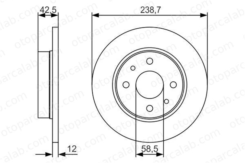 BOSCH 0 986 479 R61 Fren Disk Ayna Ön Sağ ve Sol LADA SAMARA SAMARA Sedan 21083501070