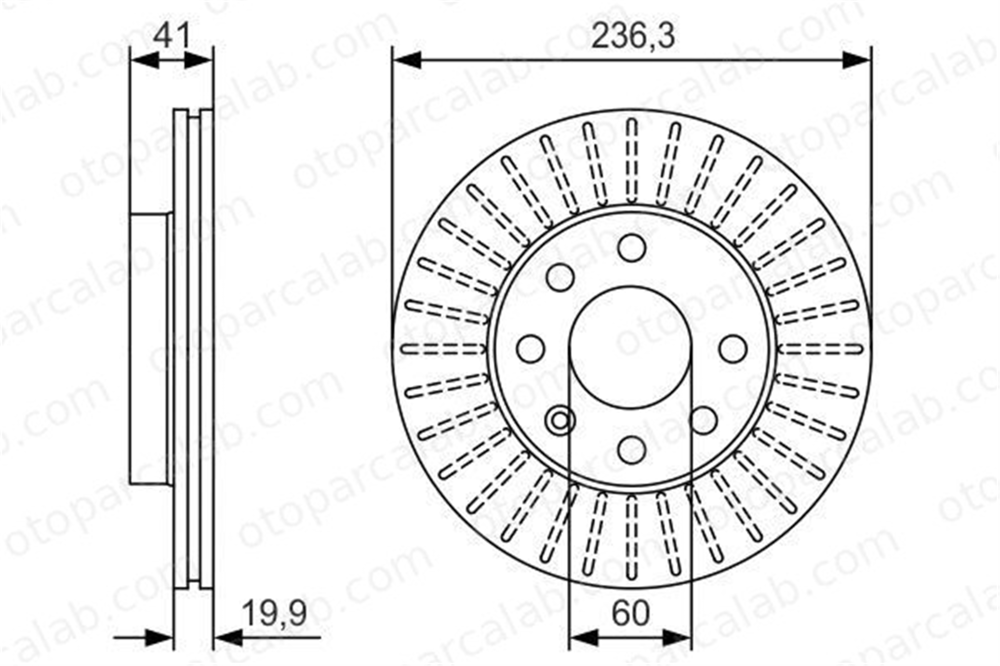 BOSCH 0 986 479 S98 Fren Disk Ayna Ön Sağ ve Sol OPEL ASTRA F Station wagon ASTRA F 90121445 569031