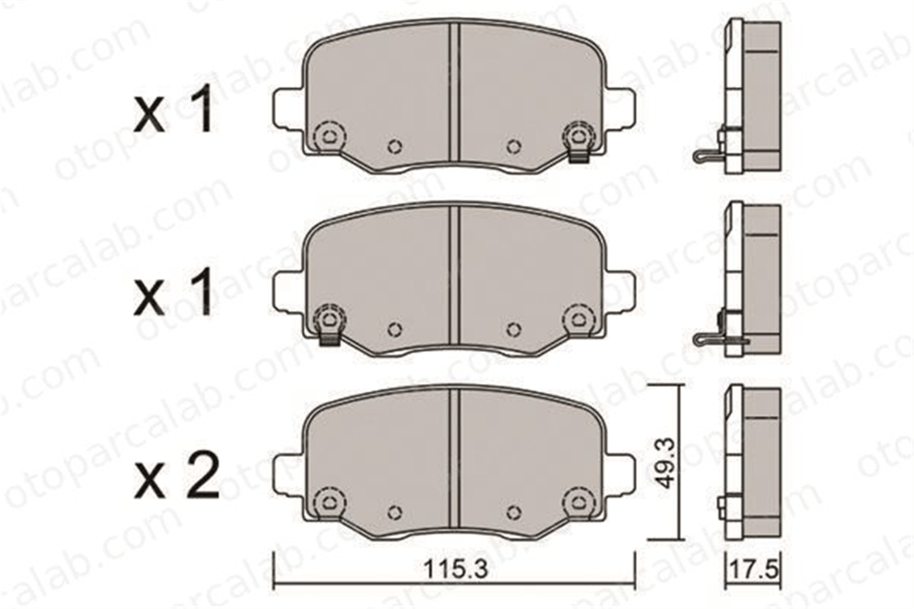 BOSCH 0 986 494 745 Fren Disk Balata Arka JEEP RENEGADE SUV COMPASS 77367145 77368788