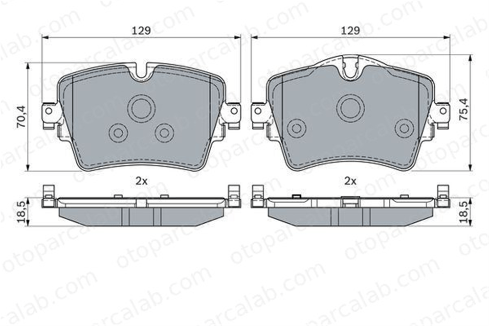 BOSCH 0 986 494 940 Fren Disk Balata Ön BMW 5 X3 34106860019 34106876245