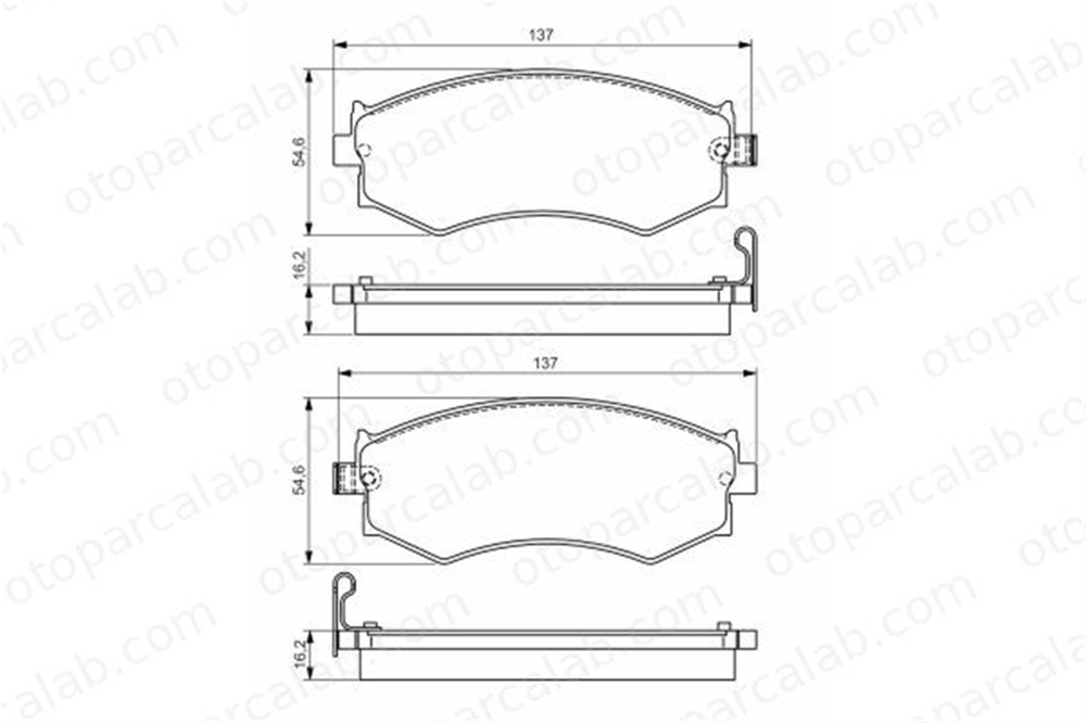 BOSCH 0 986 495 076 Fren Disk Balata Ön SSANGYONG KORANDO HYUNDAI SONATA III WVA21275 5810128A00