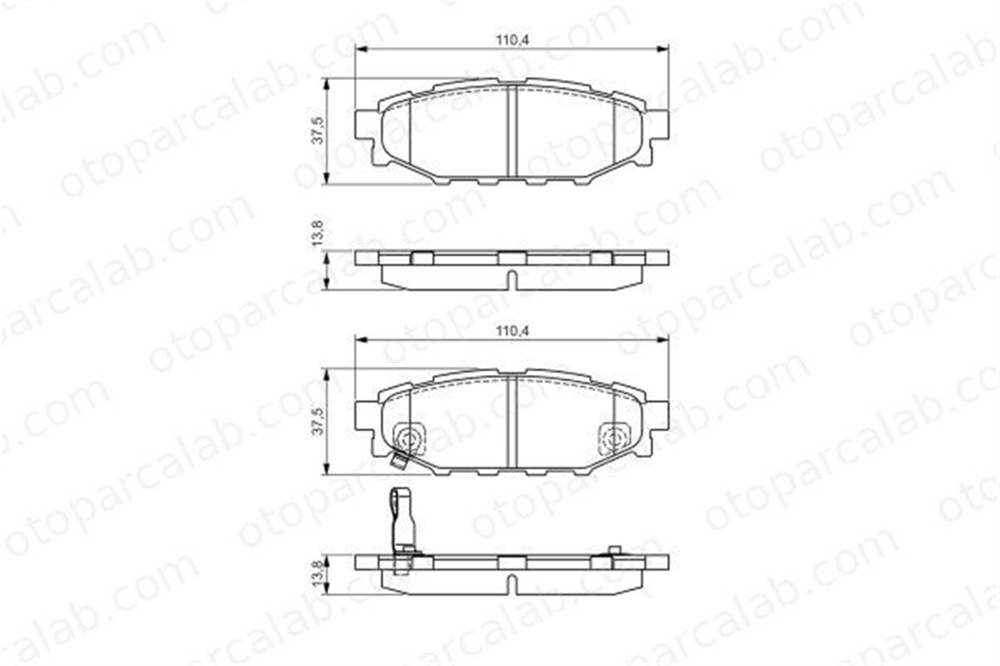 BOSCH 0 986 495 119 Fren Disk Balata Arka SUBARU FORESTER OUTBACK 26696AG051 26696AG050