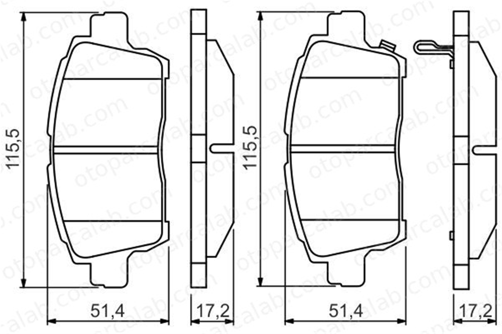 BOSCH 0 986 495 242 Fren Disk Balata Ön TOYOTA YARIS VERSO YARIS 44650W050 044650W050