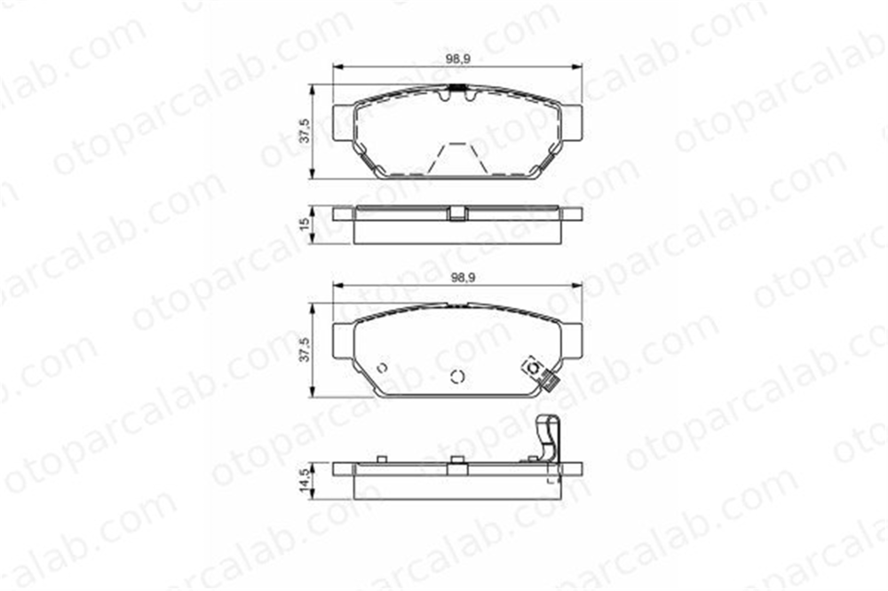 BOSCH 0 986 495 326 Fren Disk Balata Arka MITSUBISHI LANCER V CARISMA 986495326 MB699334